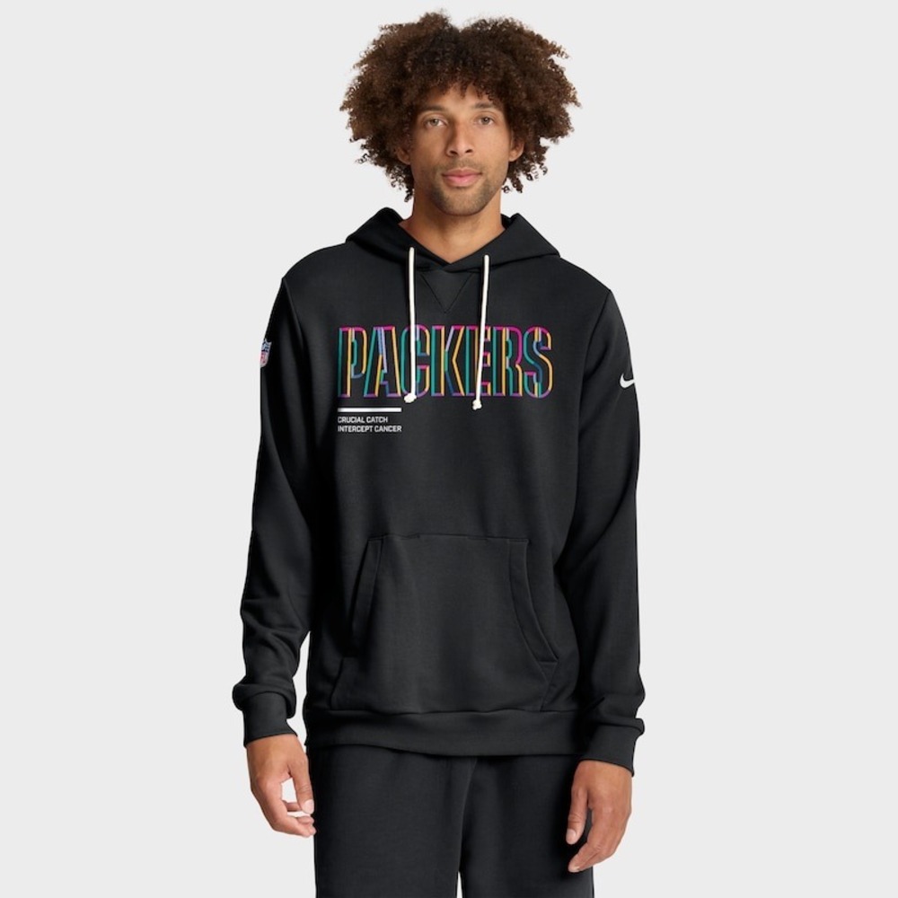 Nike Packers Cancer Hoodie Men's Black Size Large New With Tags